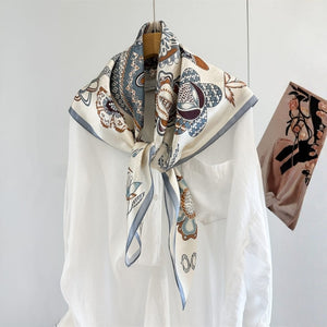 MaraSilk Pure Mulberry Silk Scarf - Square Crepe Satin MS1020