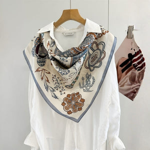 MaraSilk Pure Mulberry Silk Scarf - Square Crepe Satin MS1020