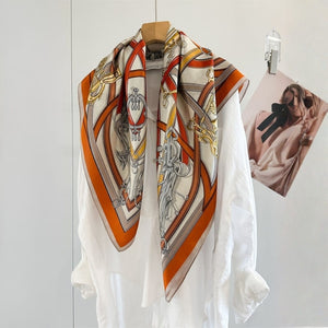 MaraSilk Pure Mulberry Silk Scarf - Square Crepe Satin MS1021