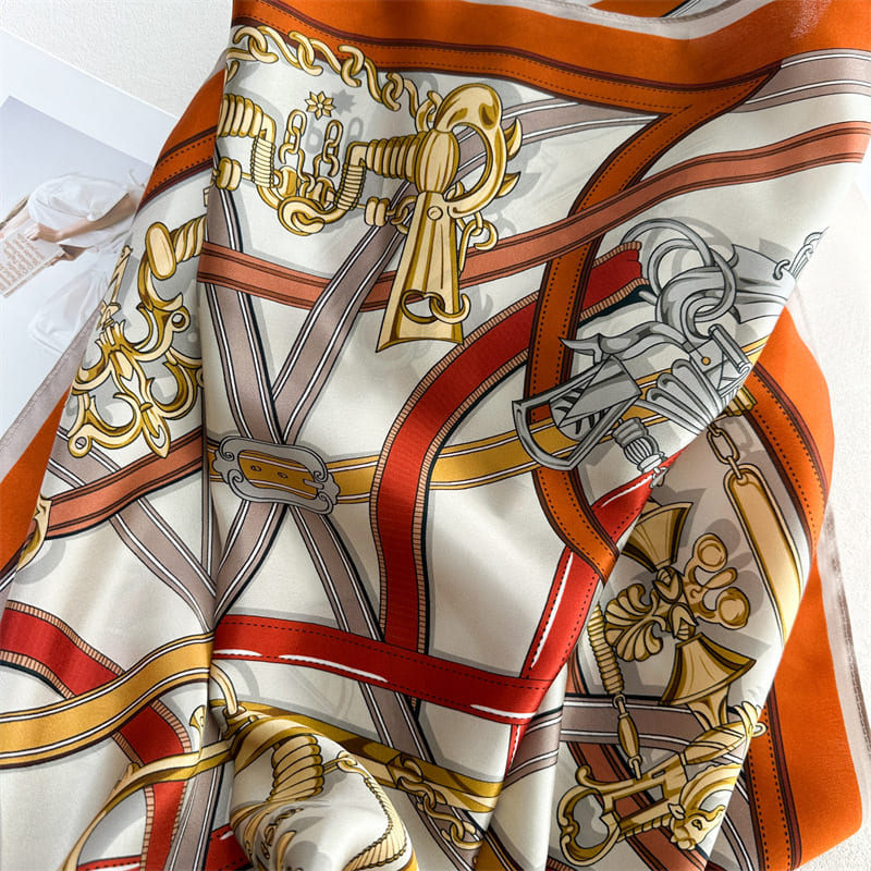 MaraSilk Pure Mulberry Silk Scarf - Square Crepe Satin MS1021