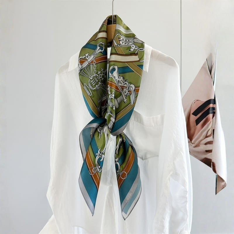 MaraSilk Pure Mulberry Silk Scarf - Square Crepe Satin MS1021