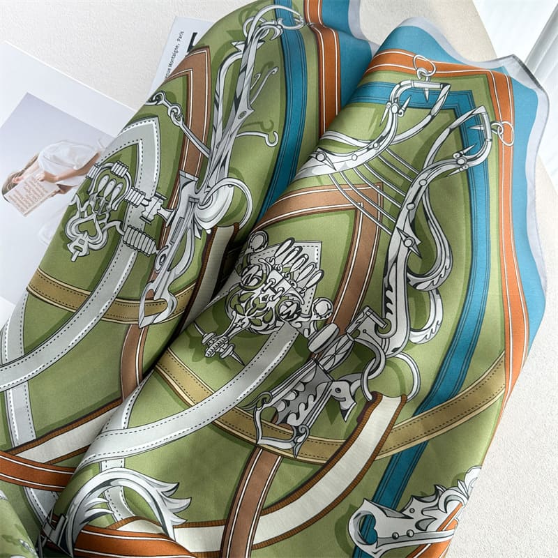 MaraSilk Pure Mulberry Silk Scarf - Square Crepe Satin MS1021