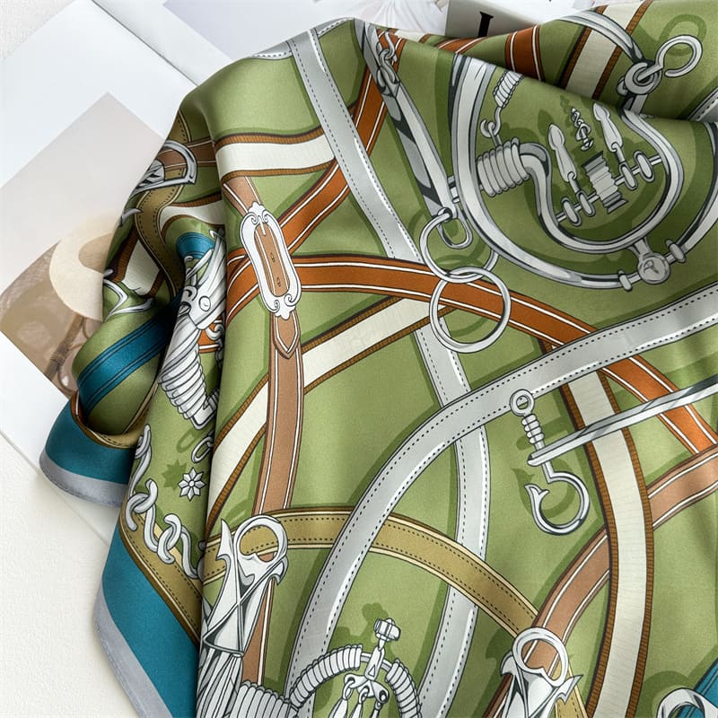 MaraSilk Pure Mulberry Silk Scarf - Square Crepe Satin MS1021