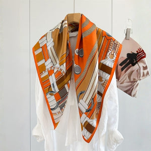 MaraSilk Pure Mulberry Silk Scarf - Square Crepe Satin MS1022