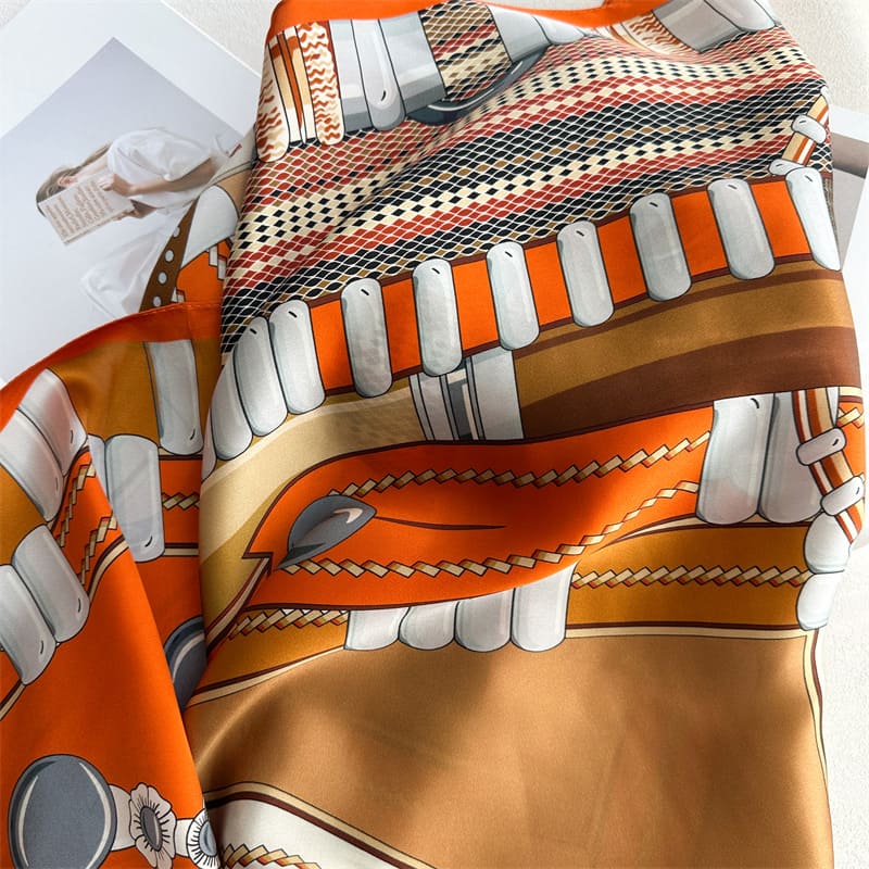 MaraSilk Pure Mulberry Silk Scarf - Square Crepe Satin MS1022