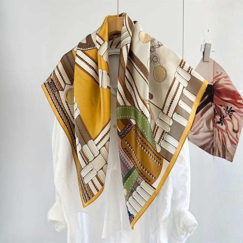 MaraSilk Pure Mulberry Silk Scarf - Square Crepe Satin MS1022