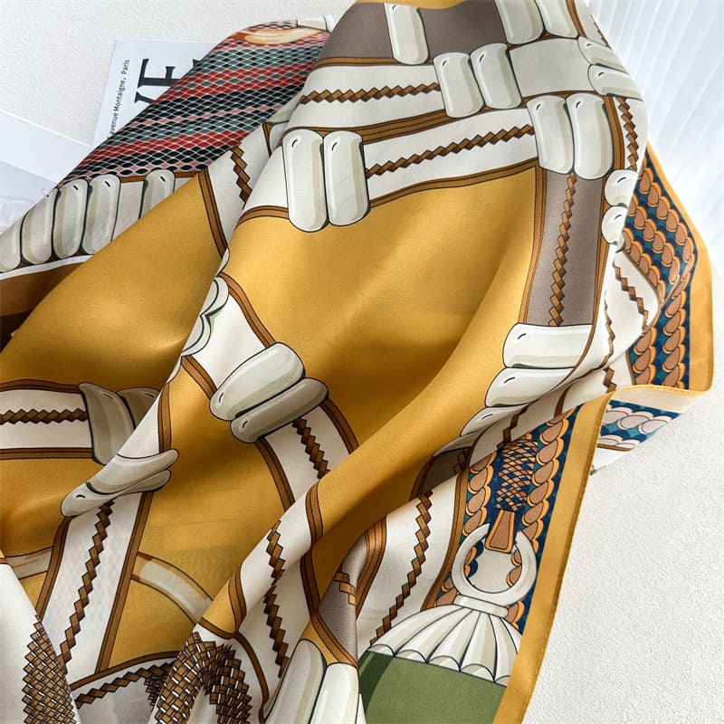 MaraSilk Pure Mulberry Silk Scarf - Square Crepe Satin MS1022
