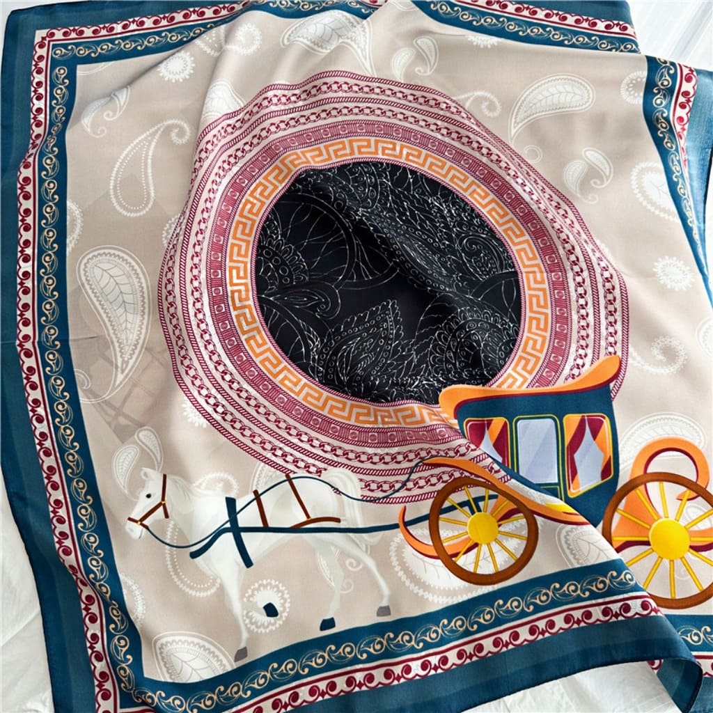 MaraSilk Pure Mulberry Silk Scarf - Square Crepe Satin MS103