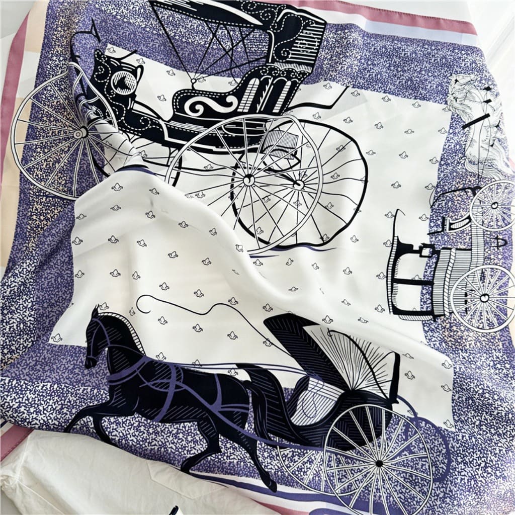 MaraSilk Pure Mulberry Silk Scarf - Square Crepe Satin MS103