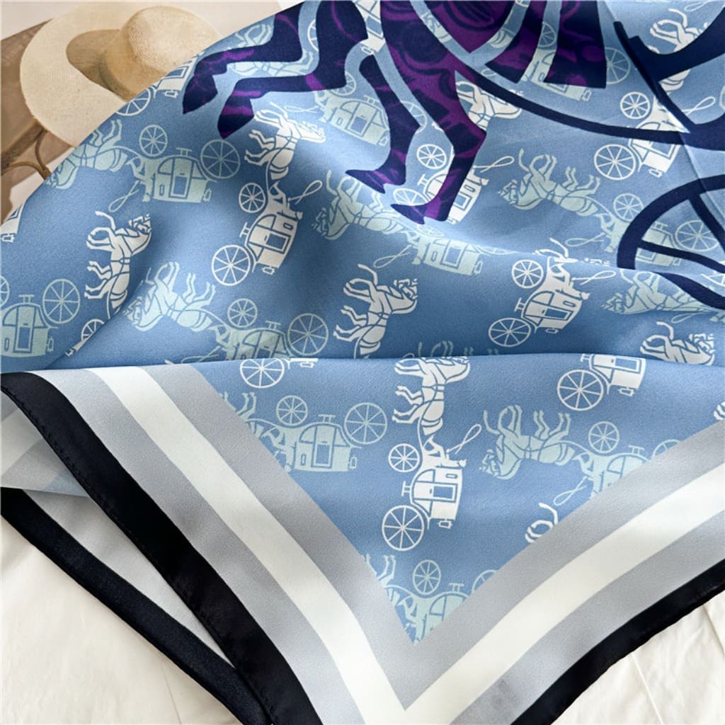 MaraSilk Pure Mulberry Silk Scarf - Square Crepe Satin MS103