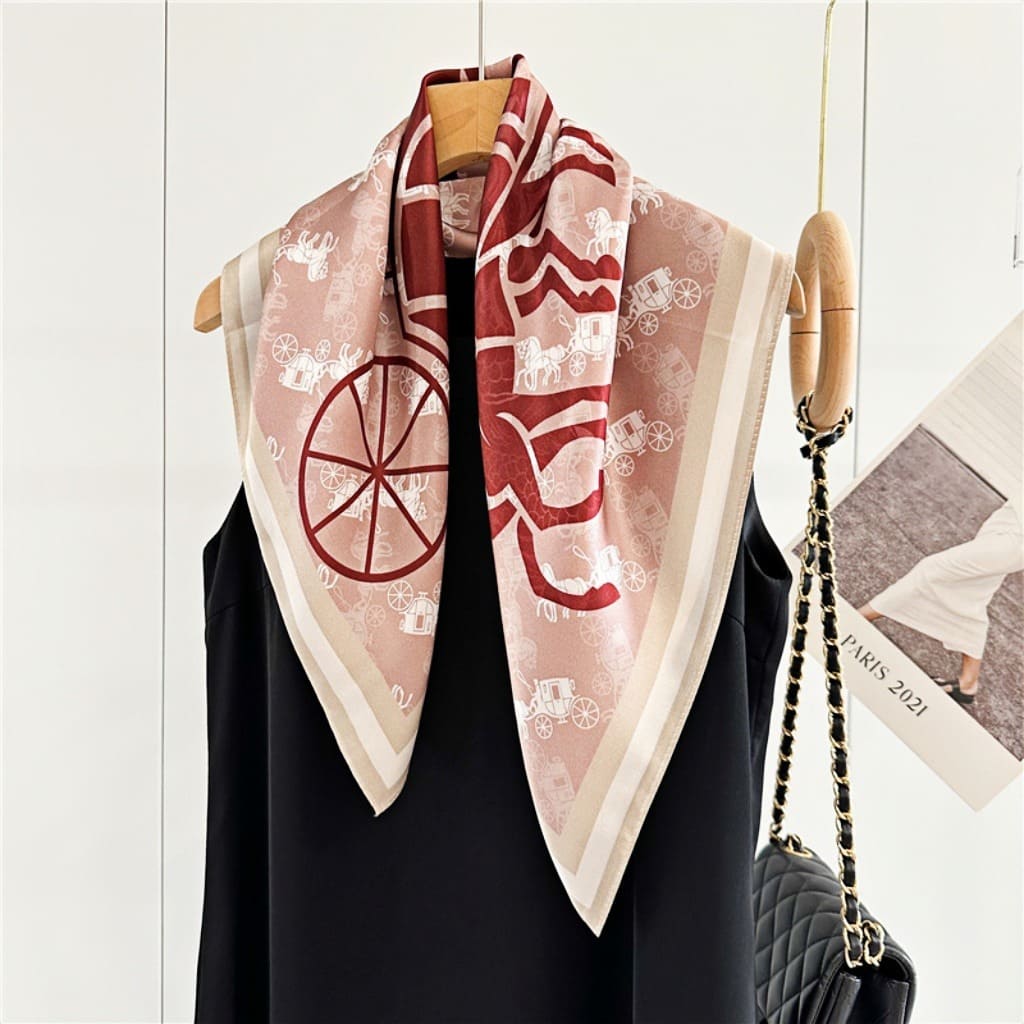 MaraSilk Pure Mulberry Silk Scarf - Square Crepe Satin MS103