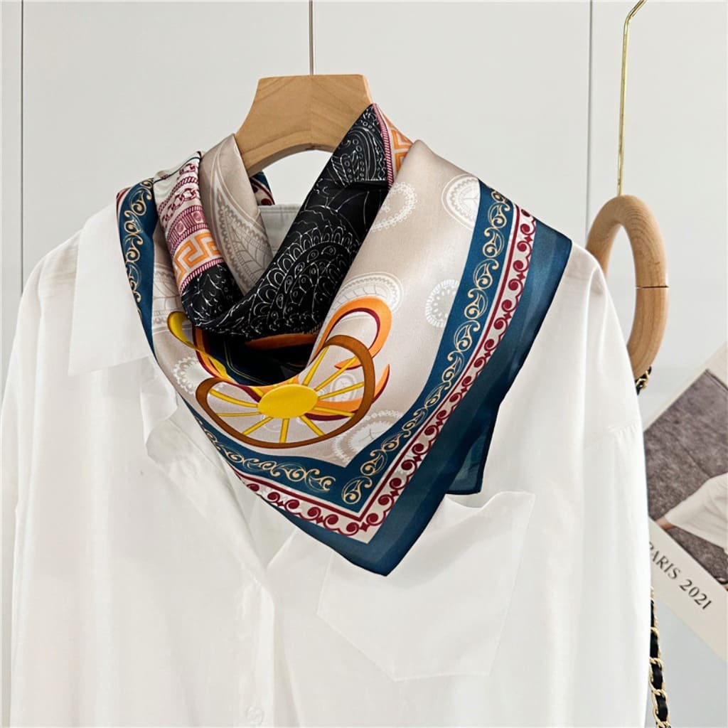 MaraSilk Pure Mulberry Silk Scarf - Square Crepe Satin MS103