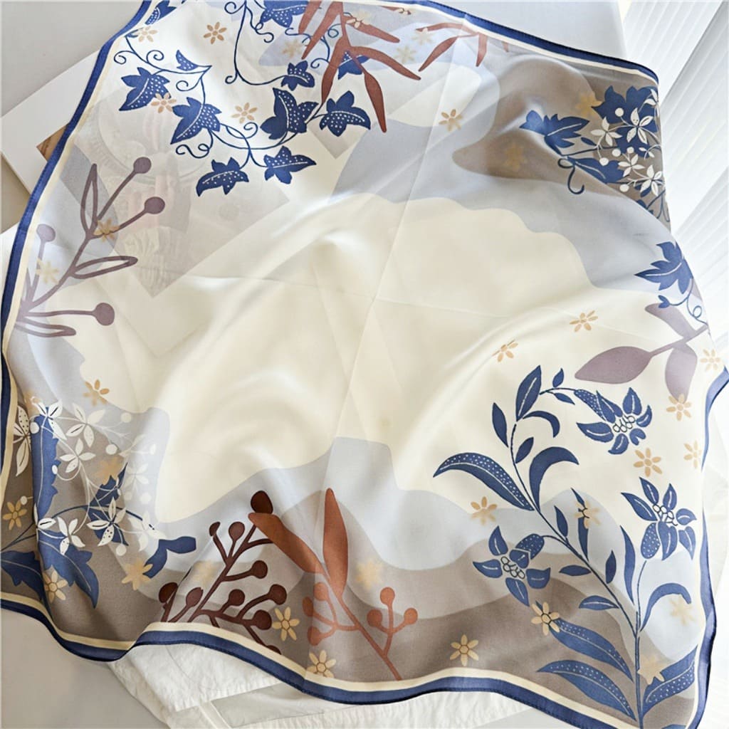 MaraSilk Pure Mulberry Silk Scarf - Square Crepe Satin MS104