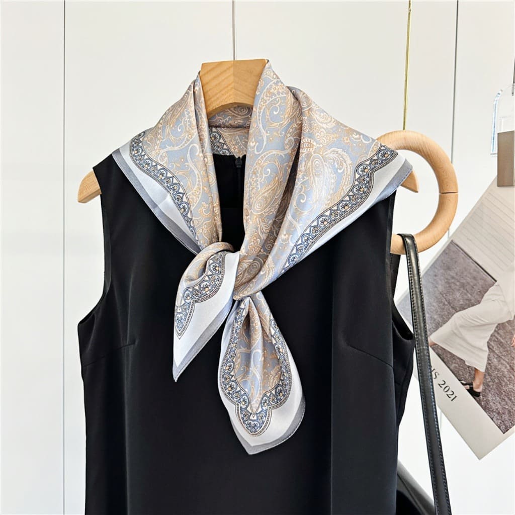 MaraSilk Pure Mulberry Silk Scarf - Square Crepe Satin MS104