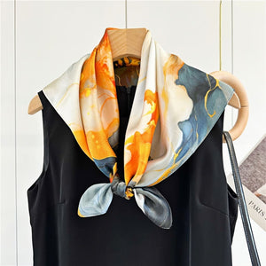 MaraSilk Pure Mulberry Silk Scarf - Square Crepe Satin MS104