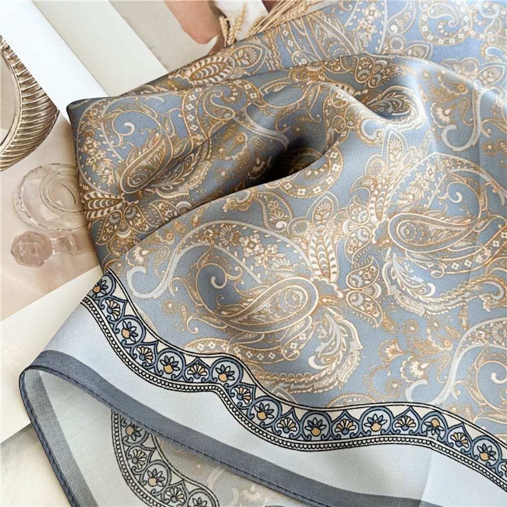 MaraSilk Pure Mulberry Silk Scarf - Square Crepe Satin MS104