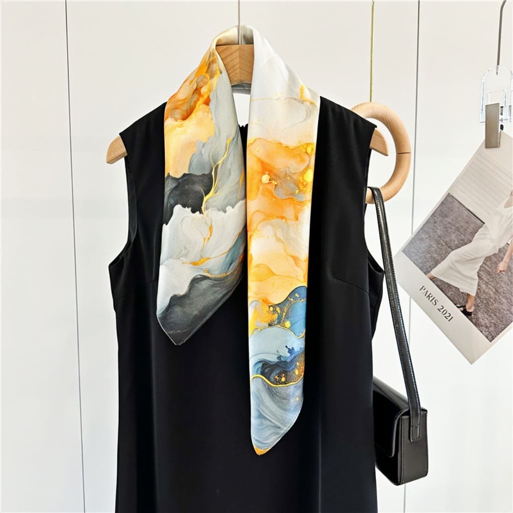 MaraSilk Pure Mulberry Silk Scarf - Square Crepe Satin MS104