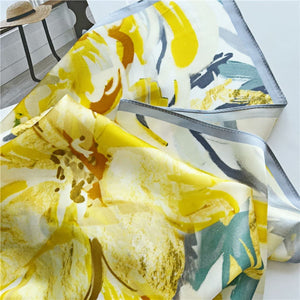 MaraSilk Pure Mulberry Silk Scarf - Square Crepe Satin MS105