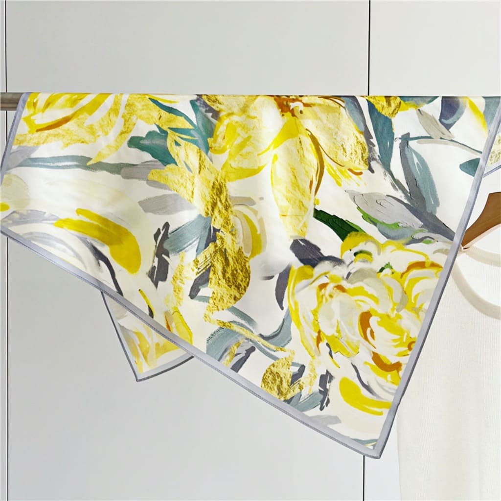 MaraSilk Pure Mulberry Silk Scarf - Square Crepe Satin MS105