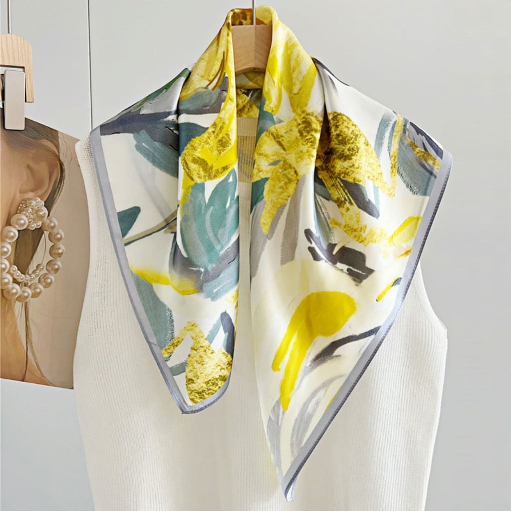 MaraSilk Pure Mulberry Silk Scarf - Square Crepe Satin MS105