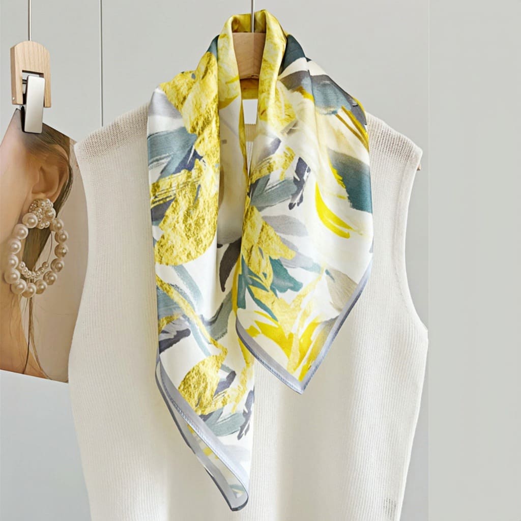 MaraSilk Pure Mulberry Silk Scarf - Square Crepe Satin MS105