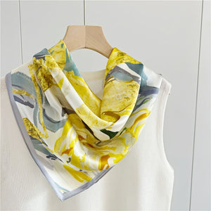 MaraSilk Pure Mulberry Silk Scarf - Square Crepe Satin MS105