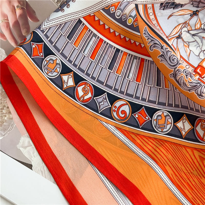 MaraSilk Pure Mulberry Silk Scarf - Square Crepe Satin MS106