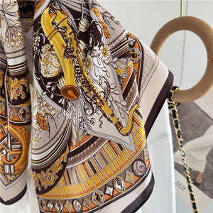 MaraSilk Pure Mulberry Silk Scarf - Square Crepe Satin MS106