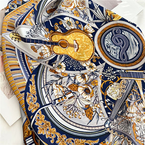 MaraSilk Pure Mulberry Silk Scarf - Square Crepe Satin MS106