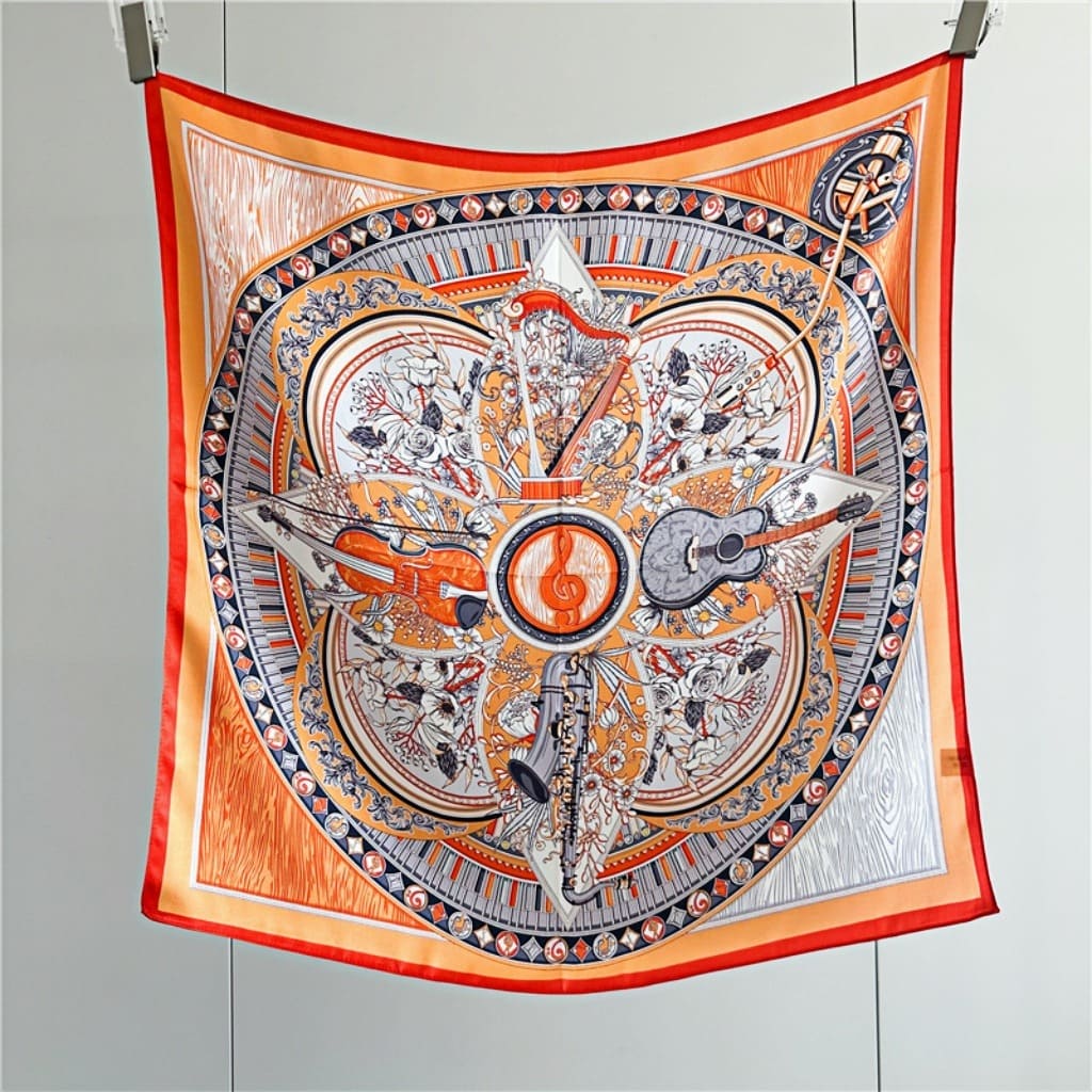 MaraSilk Pure Mulberry Silk Scarf - Square Crepe Satin MS106 25" x 25" MS10605