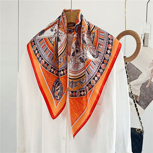 MaraSilk Pure Mulberry Silk Scarf - Square Crepe Satin MS106