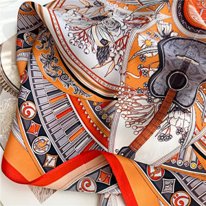 MaraSilk Pure Mulberry Silk Scarf - Square Crepe Satin MS106