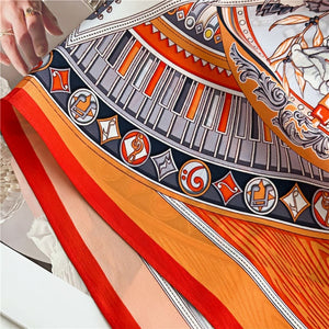 MaraSilk Pure Mulberry Silk Scarf - Square Crepe Satin MS106