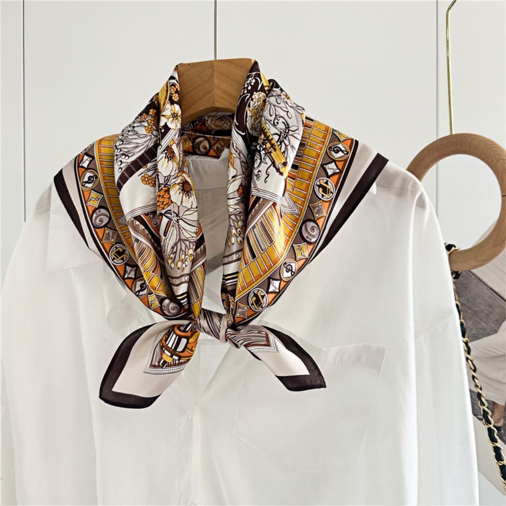 MaraSilk Pure Mulberry Silk Scarf - Square Crepe Satin MS106