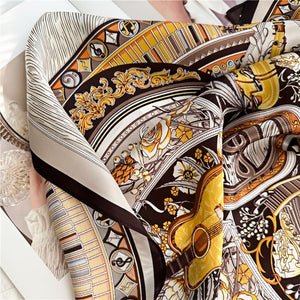 MaraSilk Pure Mulberry Silk Scarf - Square Crepe Satin MS106