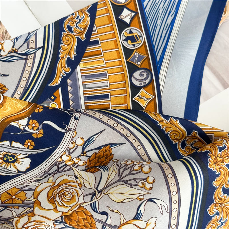 MaraSilk Pure Mulberry Silk Scarf - Square Crepe Satin MS106