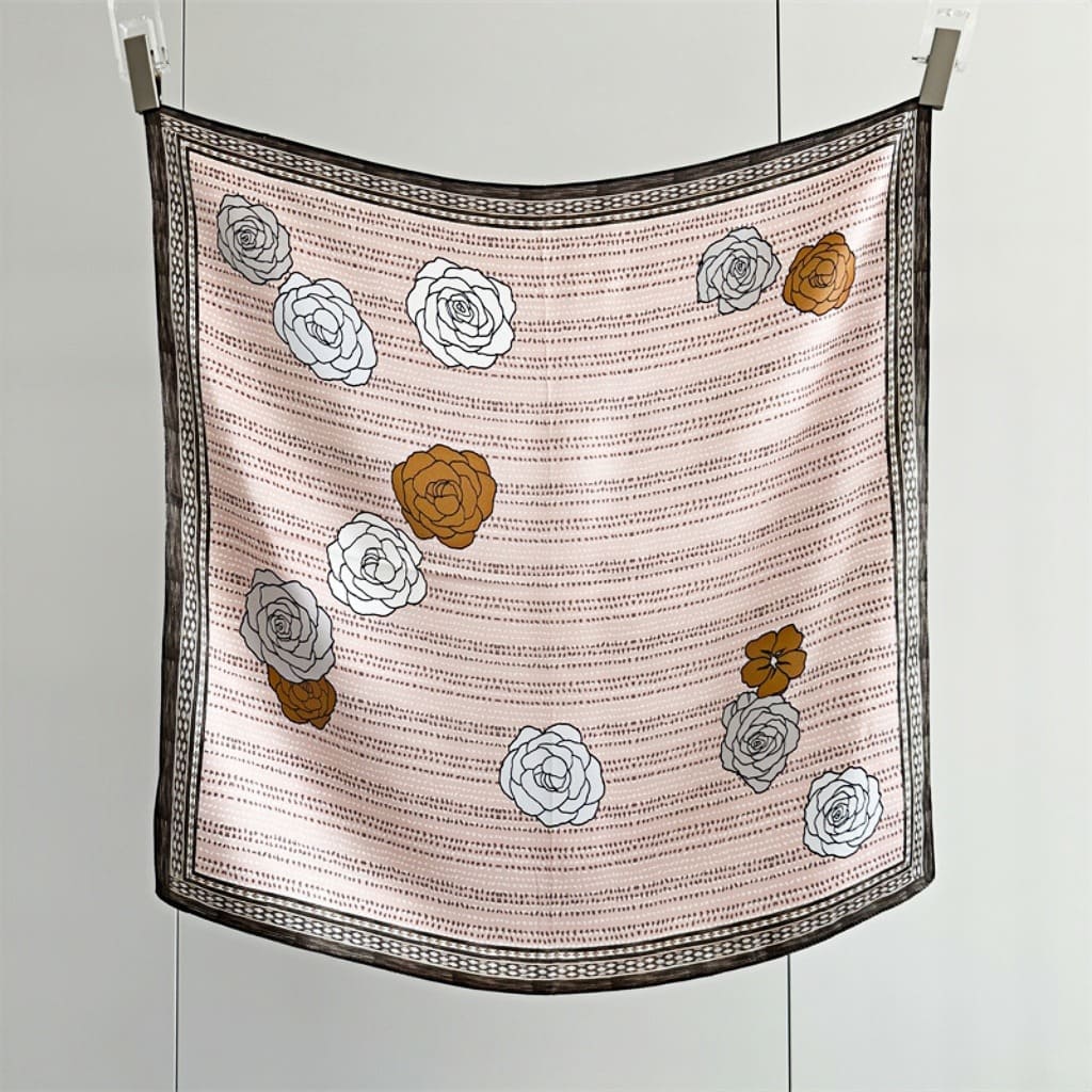 MaraSilk Pure Mulberry Silk Scarf - Square Crepe Satin MS107