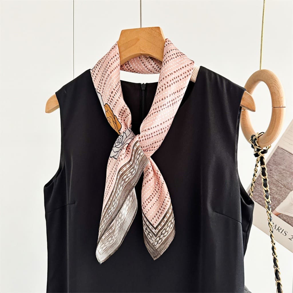 MaraSilk Pure Mulberry Silk Scarf - Square Crepe Satin MS107