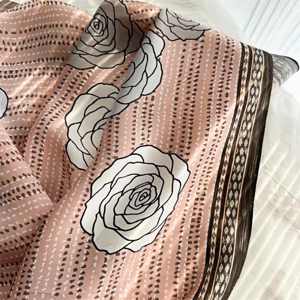 MaraSilk Pure Mulberry Silk Scarf - Square Crepe Satin MS107