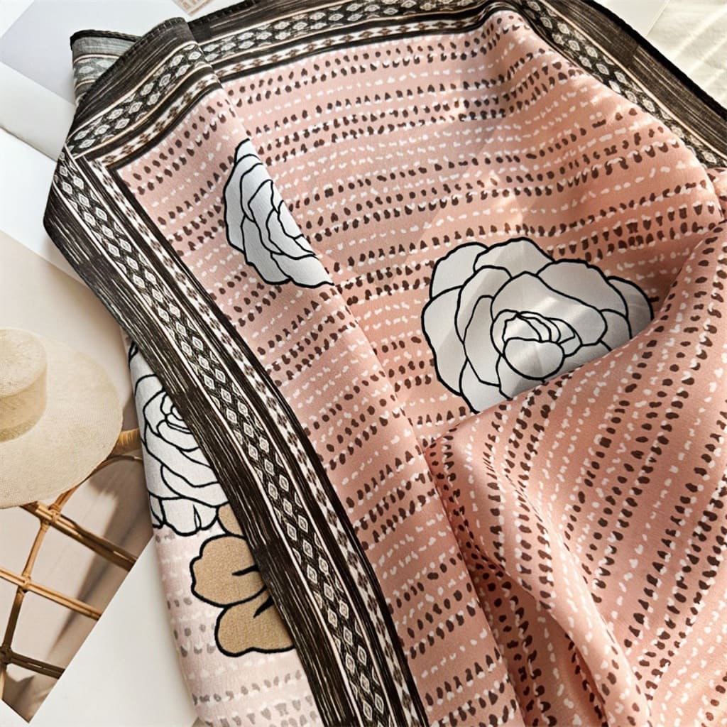 MaraSilk Pure Mulberry Silk Scarf - Square Crepe Satin MS107