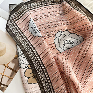 MaraSilk Pure Mulberry Silk Scarf - Square Crepe Satin MS107