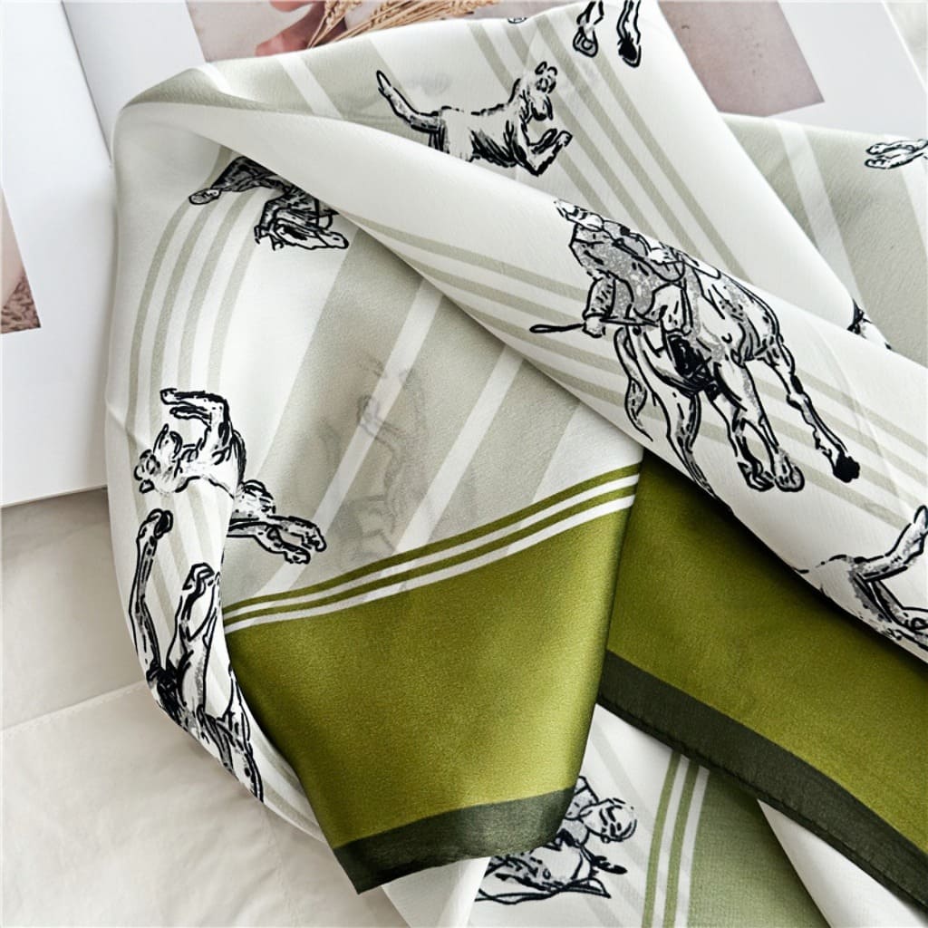 MaraSilk Pure Mulberry Silk Scarf - Square Crepe Satin MS108