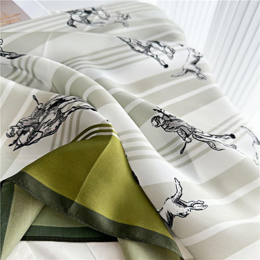 MaraSilk Pure Mulberry Silk Scarf - Square Crepe Satin MS108