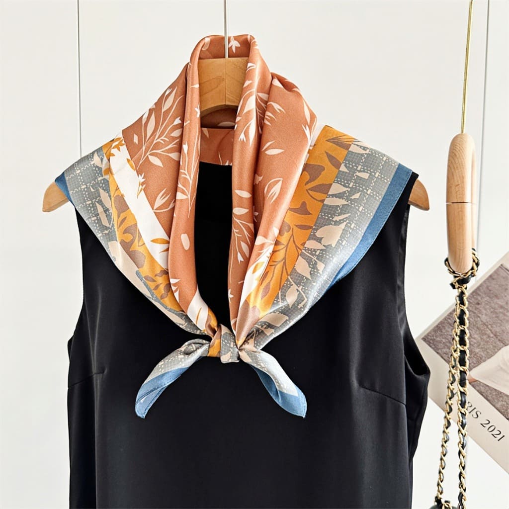 MaraSilk Pure Mulberry Silk Scarf - Square Crepe Satin MS109