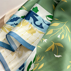 MaraSilk Pure Mulberry Silk Scarf - Square Crepe Satin MS109