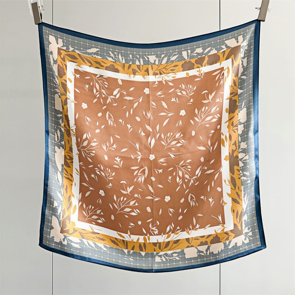 MaraSilk Pure Mulberry Silk Scarf - Square Crepe Satin MS109 25" x 25" MS10902