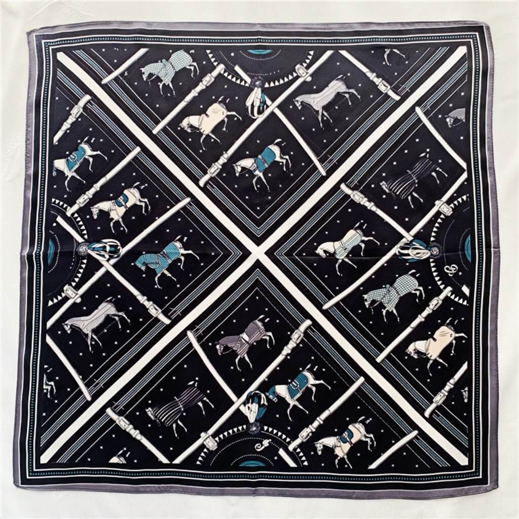 MaraSilk Pure Mulberry Silk Scarf Square Crepe Satin MS11-9