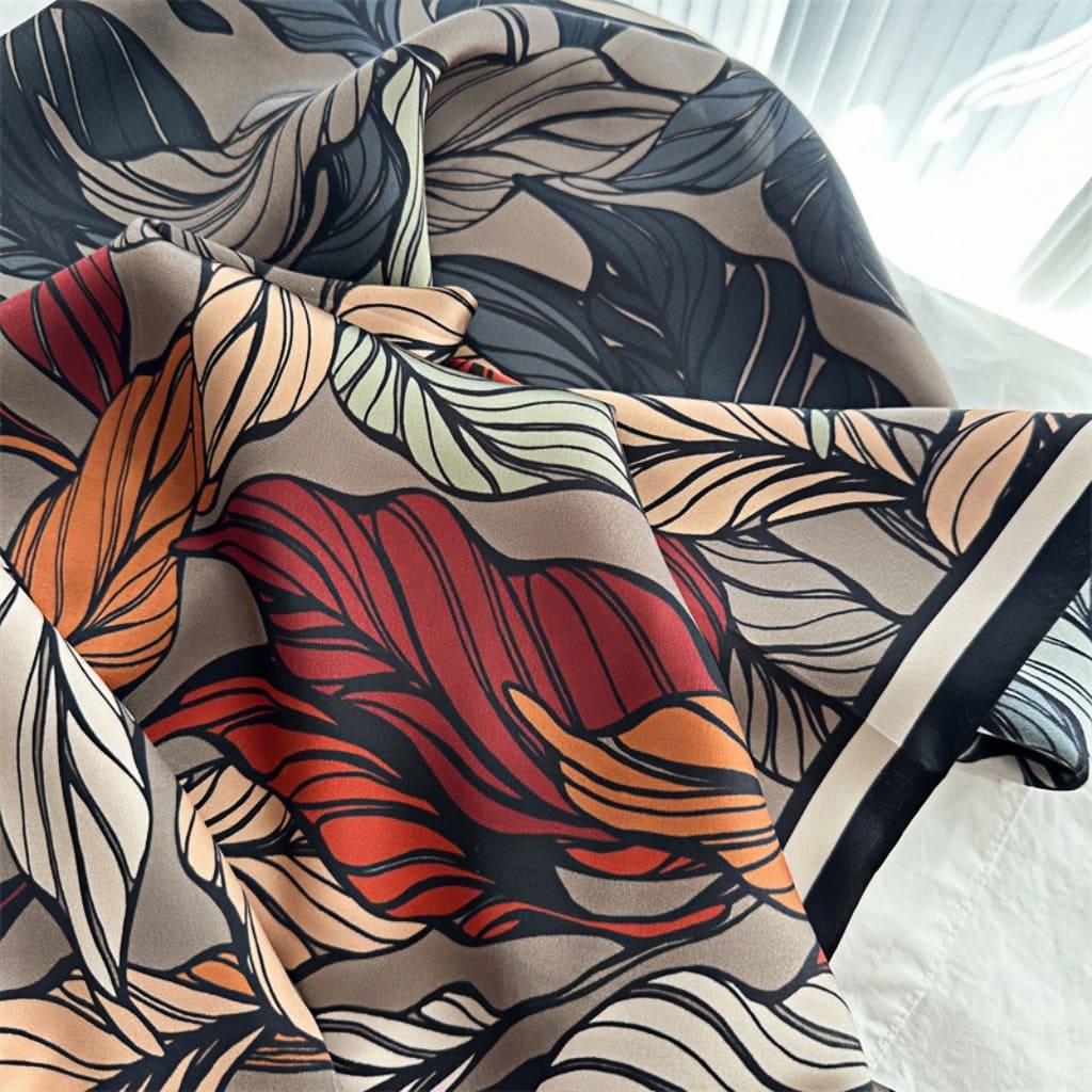 MaraSilk Pure Mulberry Silk Scarf - Square Crepe Satin MS110