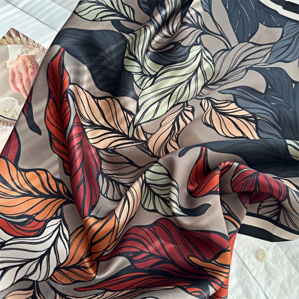 MaraSilk Pure Mulberry Silk Scarf - Square Crepe Satin MS110