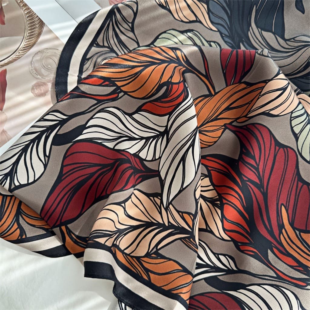 MaraSilk Pure Mulberry Silk Scarf - Square Crepe Satin MS110